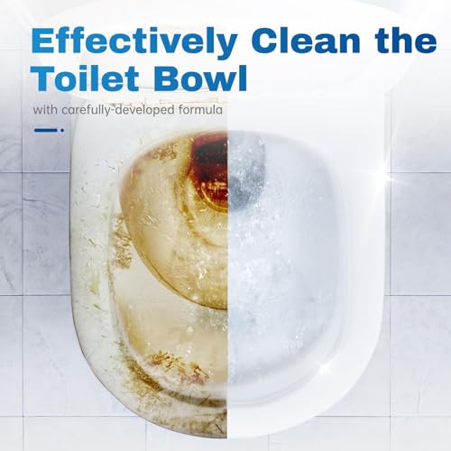 Image of Vacplus Toilet Bowl Cleaner Tablets 90 PACK, Automatic Toilet Bowl Cleaners with Bleach for Deodorizing and Descaling, Bathroom Cleaner Against Tough Stains