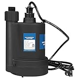 Sump Pump Submersible Pump 1/4 HP Sump Pump 1800 GPH Submersible Utility Pump-Black