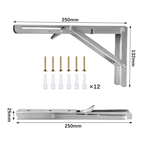 Staffa Pieghevole Inox, LYCXAMES 2 Pezzi