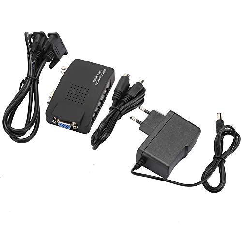 Convertisseur BNC Vers VGA Avec S-Vidéo - Adaptateur Caméra Surveillance PC Vers Moniteur TV