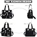 Women Floral Star Top Handle Handbag Multi-pockets Nylon Nurses Totes Work Bags Water Resistant Travel Crossbody Shoulder Bag (Black)