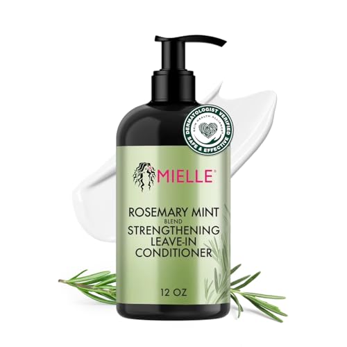 Mielle Organics Rosemary Mint Strengthening Leave In Conditioner for Curly Hair - Hydrating Hair...