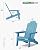 MXIMU Folding Adirondack Chair for Outdoor: Easy to Assemble and Comfortable Adirondack Chairs - All Weather Composite Plastic Chair for Outside Fire Pit Patio Lawn Garden Backyard Use(Blue)