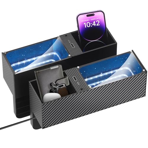 Heart Horse Upgraded Abyss Effect Atmosphere Light Infinity Mirror Light Cool Led Changing Night with USB and Type-C Charging Ports for Car, Car seat Gap Filler Games Room Decorated 2PCS