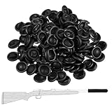 Acellegic 200 Pcs Muzzleloader Accessories Rifle Muzzle Cover - Black Barrel Dust Protector Caps for Gun Storage, Moisture Resistant Safety Plugs