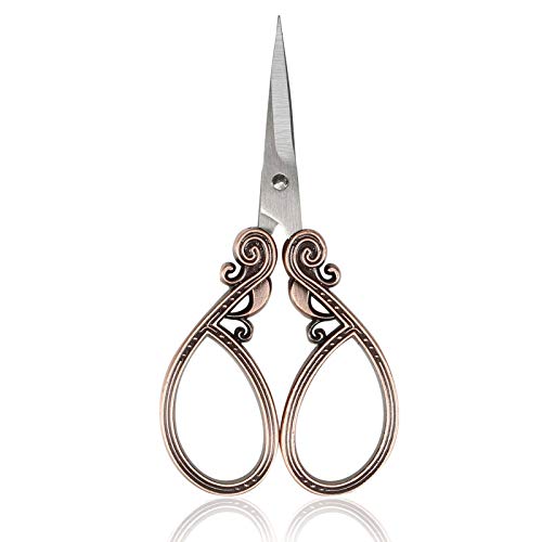 BIHRTC Small Scissors 4.5 Inch Embroidery Scissors Stainless Steel Sewing Scissors Needlepoint Scissors DIY Tools for Office Crafing Needle Art Work Cross Stitch Threading Cutter