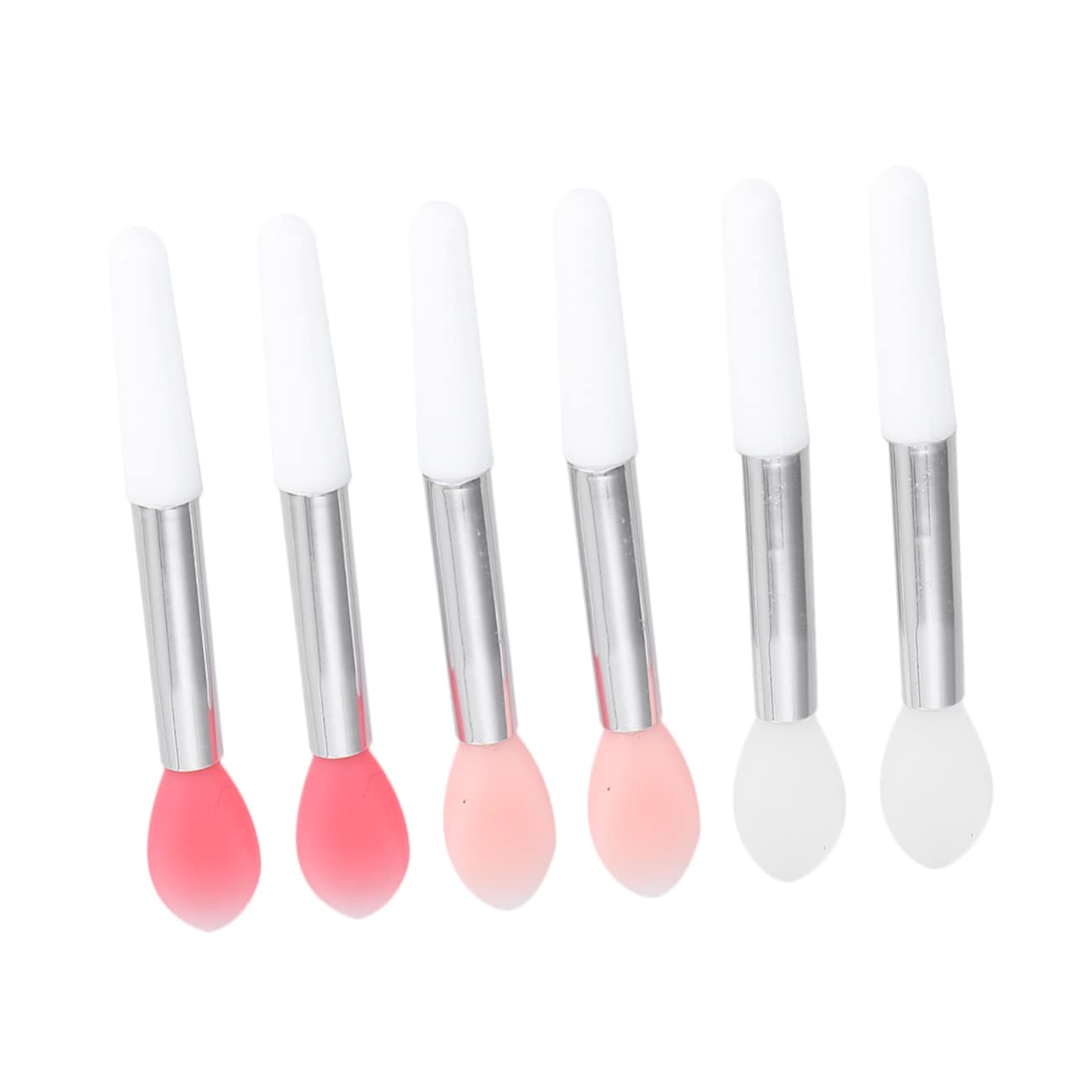 WOFASHPURET 6Pcs Silicone Lip Brush Multifunctional Makeup Tool Kit for Lips Translucent Flesh Pink Watermelon Red for Home Professional Use Reusable Applicators