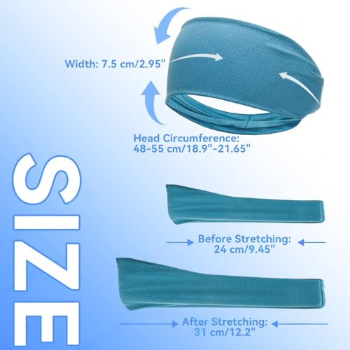 Image of Sweat Headbands for Men,6 Pack Workout Sports Hairband for Gym, Ideal for Fitness,Running,Cycling,Hike