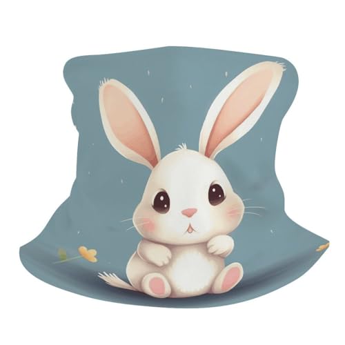 Neck Gaiter Face Mask Men Women, Cartoon Alpaca Cute Animal Face Mask Scart Cover for Dust Wind Sun Protection