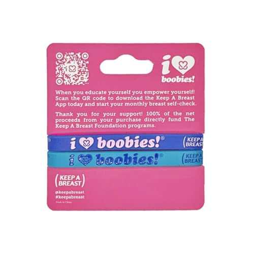 Keep A Breast The i love boobies! Blue Dream Bracelet Pack4