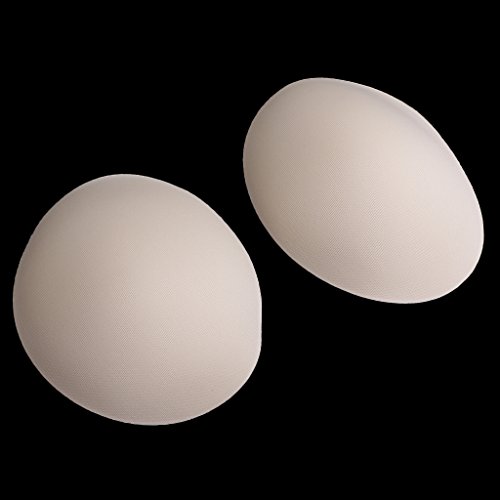 DYNWAVE 3 Pairs Women Oval Bra Pad Inserts Sponge for Swimsuits Bathing Suit Beige2