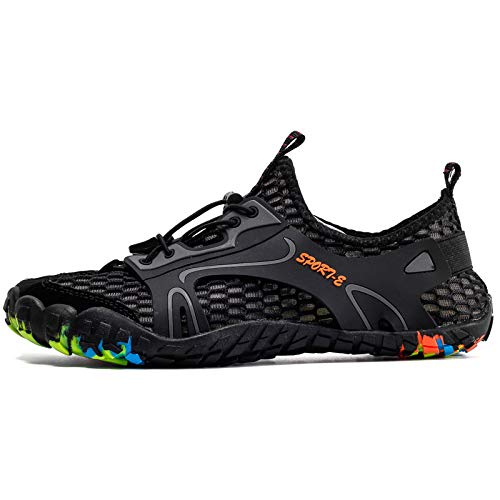 Barefoot Water Shoes for Men & Women, Quick Dry Beach Swim Diving Hiking Five-Toe, Anti-Slip Aqua Sports