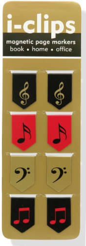 Music i-clips Magnetic Page Markers (Set of 8 Magnetic Bookmarks) (French...