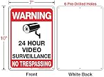 Faittoo 4-Pack Video Surveillance Sign, No Trespassing Metal Reflective Warning Sign, 10"x 7" 0.40 Aluminum Indoor Or Outdoor Use for Home Business CCTV Security Camera,UV Protected & Waterproof