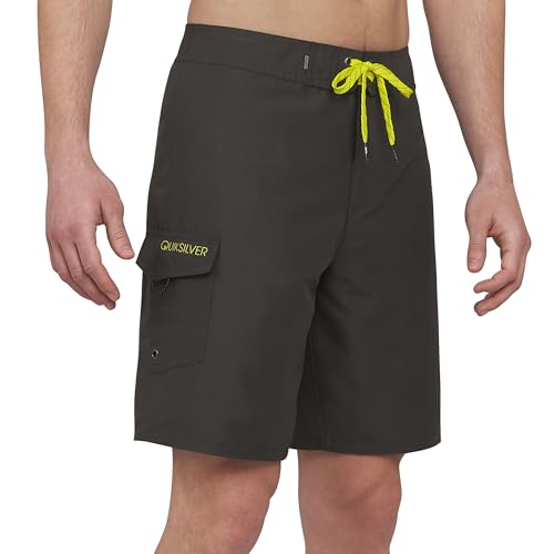Quiksilver Mens Swimwear Regular Fit Fixed Waist UPF 50 Quick Dry 21 Inch Board Shorts Dark Shadow 36
