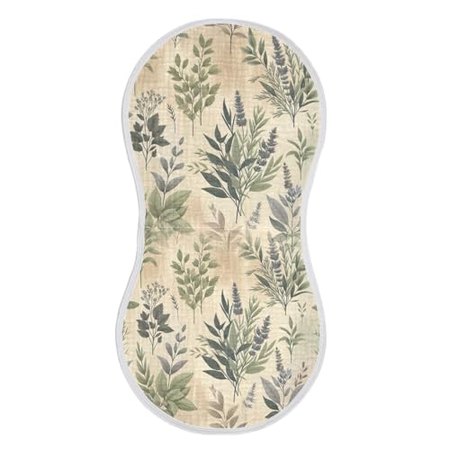 Muslin Baby Burp Cloths, Purple Wildflowers Cotton Soft Burp Cloths for Newborns​​, Extra Absorbent Burp Cloths 2-Pack​​, 22 x 11 Inch2