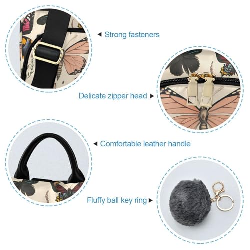 Image of ALAZA Butterfly Pattern Backpack Purse for Women Anti Theft Fashion Back Pack Shoulder Bag