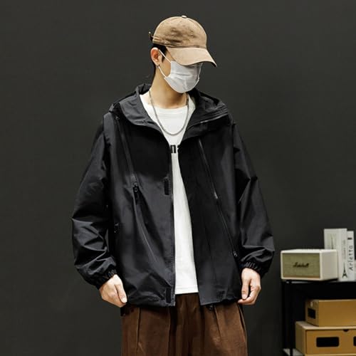 Veste ample à capuche pour hommes vêtement de mi-saison casual - 5