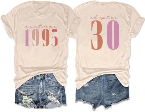 30th Birthday Gifts for Women Vintage 1995 Shirt in My Thirties Era Tee Party Short Sleeve Casual Top2