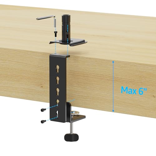 Image of MOUNTUP MU0004 MU0005 Desk C-Clamp Extension for Max 6 in Thick Desk Base | Longer mount for MOUNTUP Mnotor arms model # MU0004&MU0005 Extended C-clamp for desk thicknesses ranging from 0.39-6 inch