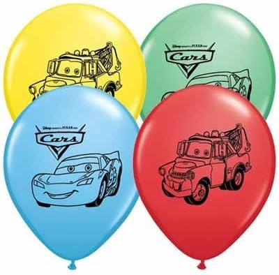 Creative Wholesaler Disney Cars Balloons 12" Pixar Latex Party Supplies Birthday 1 2 3 Decorations Lightning McQueen Tow Mate Mater Rayo, Package of 20 Assorted Set
