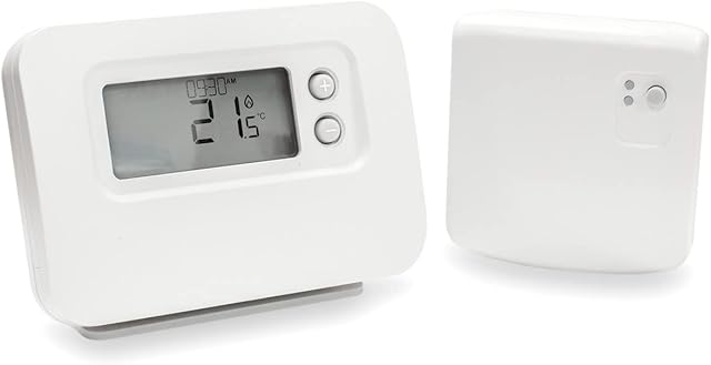 Adept/Honeywell 7 Days Programmable Wireless Room Thermostat with Relay Box - Energy Saving Replacement of CM927 CMS927 CMS927B1049 Series Smart Thermostat - White