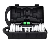 Halters 2 Stuks Verstelbare Gewicht Dumbells Gegalvaniseerde Gietijzeren Gym Dumbells Barbell Set Box Voor Mannen Body Building Halter Halter (Color : A, Size : 20kg(10kg*2))