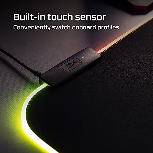 Image of HyperX Pulsefire Mat - RGB Mouse Pad, XL, RGB Lighting, Rollable Cloth Surface, Onboard Memory for 3 Profiles, Touch Sensor Profile Switching, Anti-Slip Rubber Base