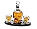 Whiskey Decanter Skull Set with 2 Cocktail Shot Glasses - for Liquor, Scotch, Bourbon or Vodka - 850ml