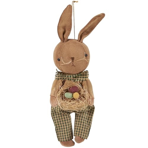 Primitives by Kathy Egg Basket Bunny Ornament
