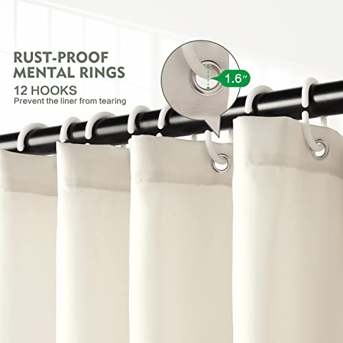 Brown Misty Forest Shower Curtain Waterproof Fabric Deer Shower Curtain Nature Mountain Shower Curtains For Bathroom Woodland Rustic Bathroom Decor Curtain, 72×72 Inch Shower Curtain Set With Hooks #TOP3