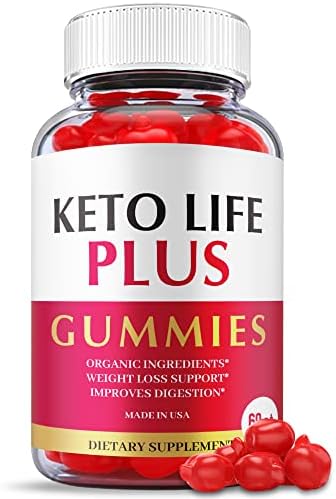 Keto Life Plus Gummies – Official Formula, Vegan – Keto Life Plus ACV Gummies with Apple Cider Vinegar, Weight Shark Loss Tank, Great Taste, Vitamin B12, Beet Root Juice, Pomegranate (60 Gummies)