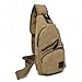 Men Messenger Bag Fashion Outdoor Canvas Chest Bag Multi Functional Pocket Travel Backpack Shoulder (Khaki, One Size)