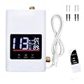Aottop Electric Tankless Water Heater 3000W - Instant Hot Water Under Sink with Remote Control & Digital Display, Portable Mini On Demand for RV, Kitchen, Bathroom