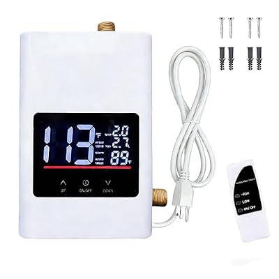 Aottop Electric Tankless Water Heater 3000W - Instant Hot Water Under Sink with Remote Control & Digital Display, Portable Mini On Demand for RV, Kitchen, Bathroom