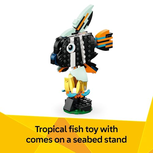 Image of LEGO Creator 3 in 1 Wild Animals: Tropical Toucan Building Toy for Kids- Jungle Building Blocks & Learning Toy for Girls & Boys, Ages 7+ - Build 3 Animal Toys in 1 Set - Gift for Birthdays - 31173