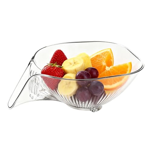 Bandeja de frutas Lavado - Lavabo de limpieza multifunción para frutas Arroz Verduras | Utensilio Cocina Contenedor Servicio para Verduras Alimentos Pastas | Casa Camping Fiesta Restaurante