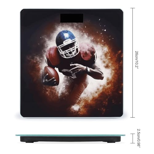 Báscula digital para baño con pantalla LCD y plataforma de vidrio templado miniatura 2