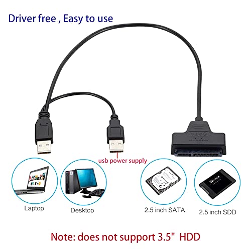 Cable Adaptador USB 2.0 a HDD SATA 2.5'' miniatura 5
