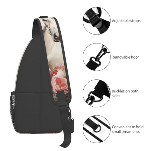 Mochila pequeña tipo bandolera deportiva negra para senderismo miniatura 5