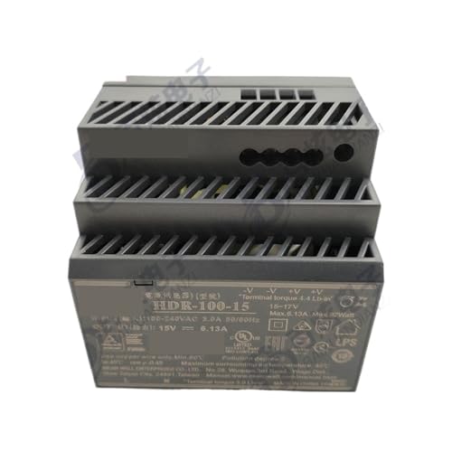Alimentation CC 15V HDR-100-15 pour commande industrielle