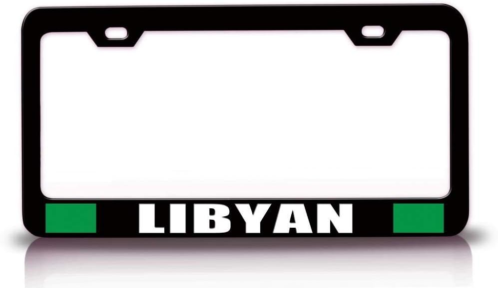 Libyan Flag Metal Car SUV Truck License Plate Frame Bl t99