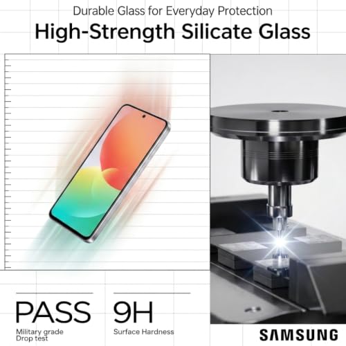 Image of Tempered Glass Screen Protector Guard for Samsung M47, A27 | Anti Reflection Technology, Military Grade, Extreme Touch Response, Easy Install Kit