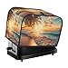 Copertura per tostapane a 2 fette con tasche, scena tropicale al tramonto sulla spiaggia, copertura resistente all'acqua per tostapane da cucina, accessori per tostapane a 2 fette da donna immagine