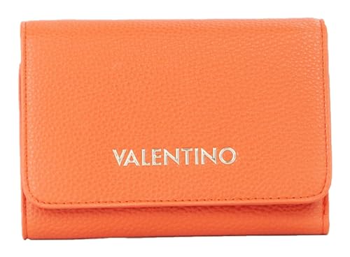 Porte-monnaie Valentino Brixton Arancio orange pour femme compact et chic