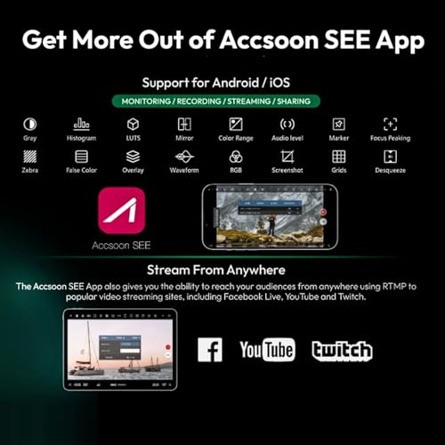 Accsoon CineView Nano Wireless Video Transmitter，5G HDMI 1080p Wireless Video Transmission System，60fps ≤0.06s Latency 500ft Range，1TX to 4RX，App Control, for DSLR, RS2/RS3/RS3 Pro/Camera Stabilizer - Thumbnail 5