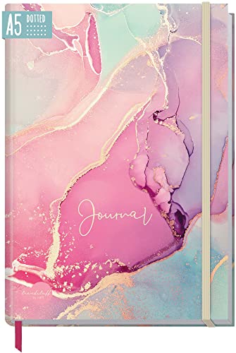 Bullet Journal dotted A5 con banda elástica [Silky Pink] 156 páginas, cuaderno con lunares, diario de Trendstuff by Häfft, sostenible y neutral para el clima Cover