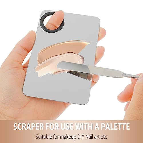 TIESOME Korean Make Up Palette, Spatel Kosmetik Kosmetikspatel, Make-up Mischpalette Paletten mit Edelstahl Spatel, Schmink Contouring Palette für Lidschatten Wimpern Nail Art
