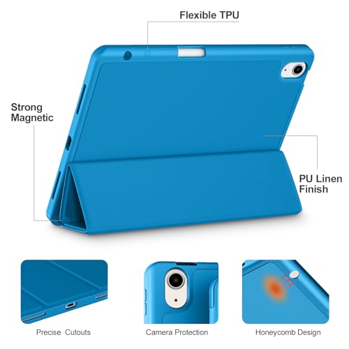 Image of Akkerds for iPad Air 11 Inch Case M4 /M3 /M2, Air 5th /4th Gen 10.9, LightBlue