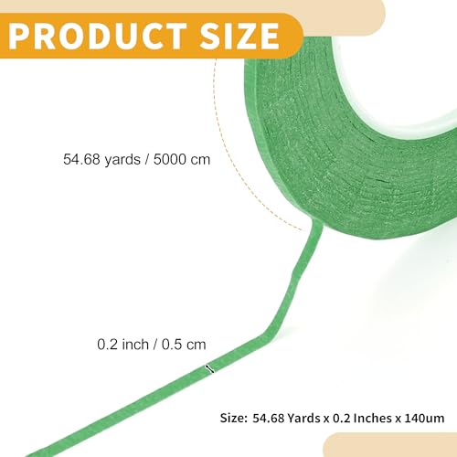 Image of 1 Pc Painters Tape Masking Master Tape Easy Removal Green 5000x0.5x0.01cm / 54.68 Yards x 0.2 Inches x 140um